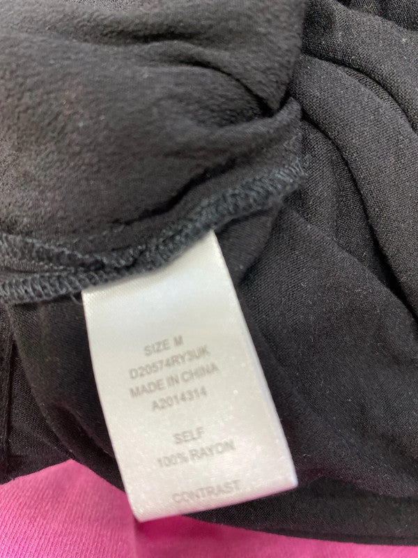 Fabulous Daniel Rainn Black loose broderie black top UkM KS003