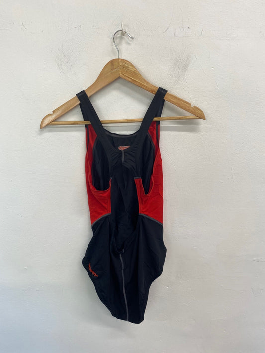Gorgeous Speedo Swimsuit UK14 Black & Red GS001