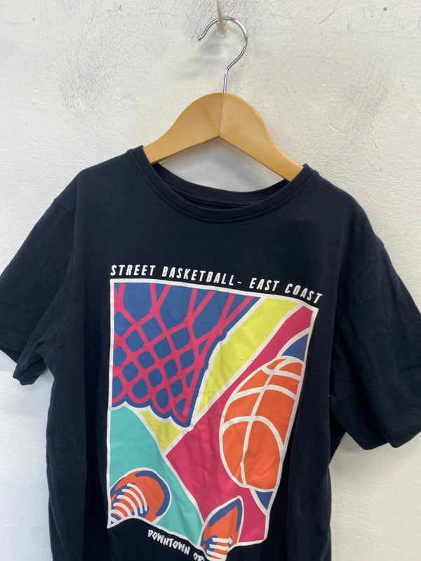 Fabulous boys printed streetwear black t shirt UK age 12-13yr AT001