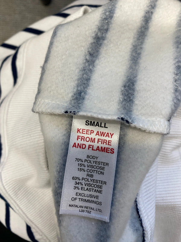 Lovely papaya black white stripe jumper UK S AO001