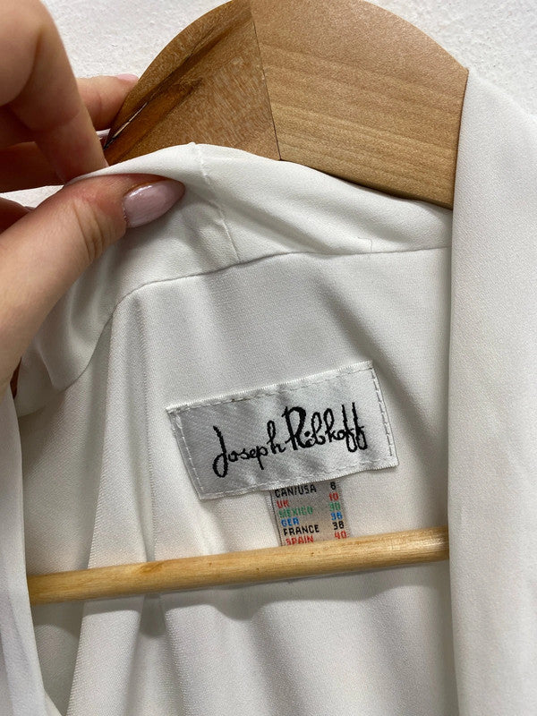 Lovely Joseph ribkoff lovely white drape top UK 10 KM004