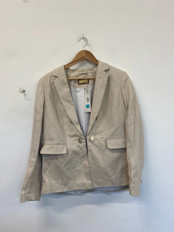 Fabulous New twill cream blazer dress Uk14 MW001