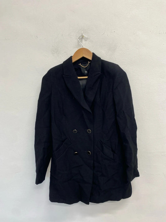 Lovely river island black ribbed blazer UK 6 KM004