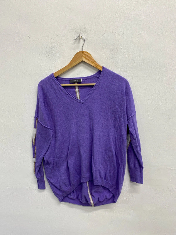 Fabulous Oversized Cashmere blend Mint Velvet jumper lilac lightening UkM KD001