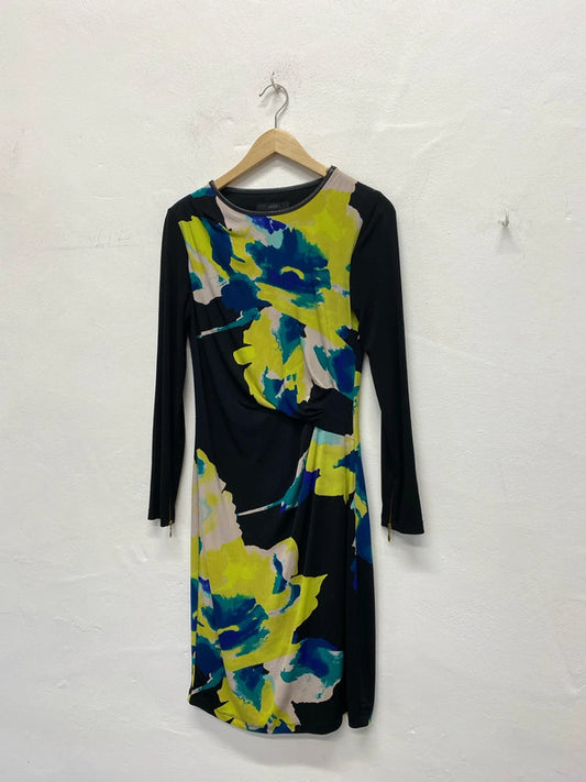 Fabulous Coast watercolour ruched occasion Dress Uk10 AG006