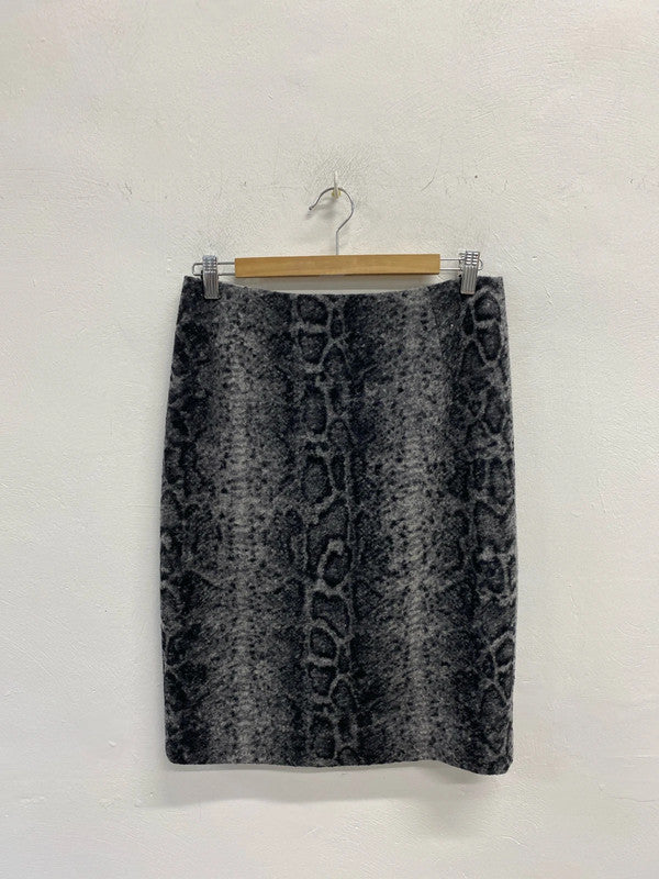 Fabulous Grey wool blend vintage Lakeland skirt Uk10 KD001
