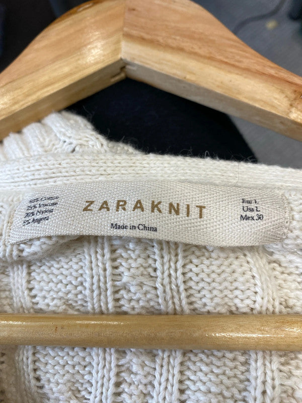 Fabulous Cream knit cardigan mohair cotton blend UkL JB001