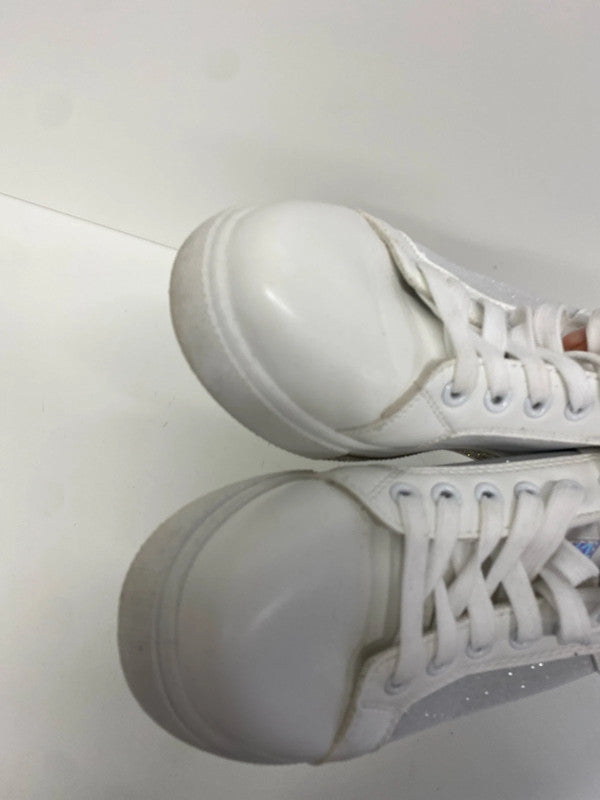 Fabulous Lemonade white sparkly trainers UK6 SG090