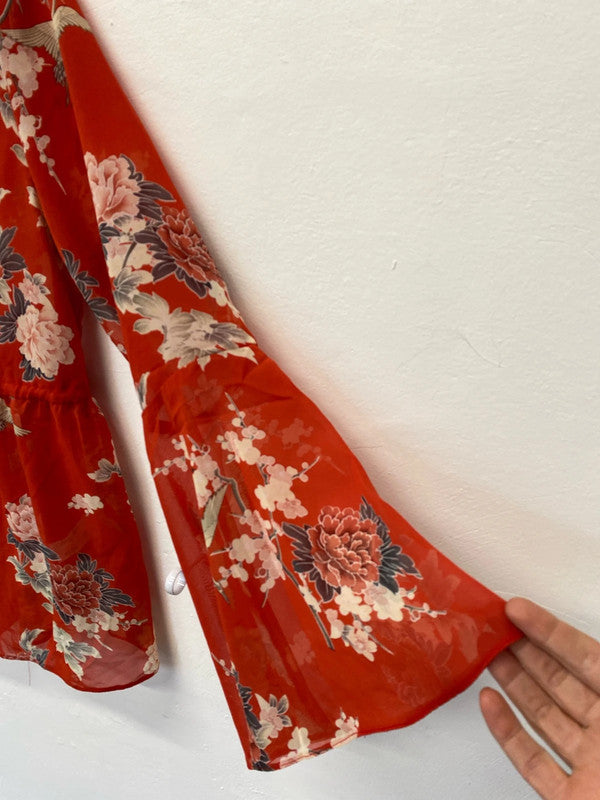 Fabulous Primark semi sheer kimono pool cover or party top Uk12 MB001