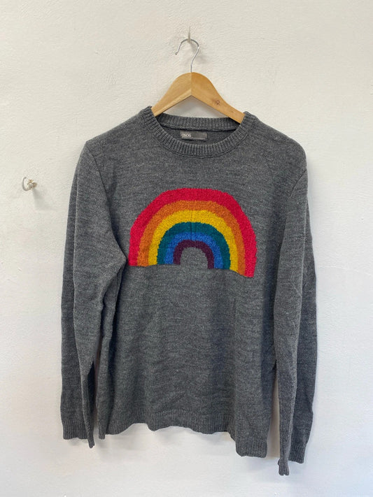 Lovely Rainbow ASOS jumper grey M JR001