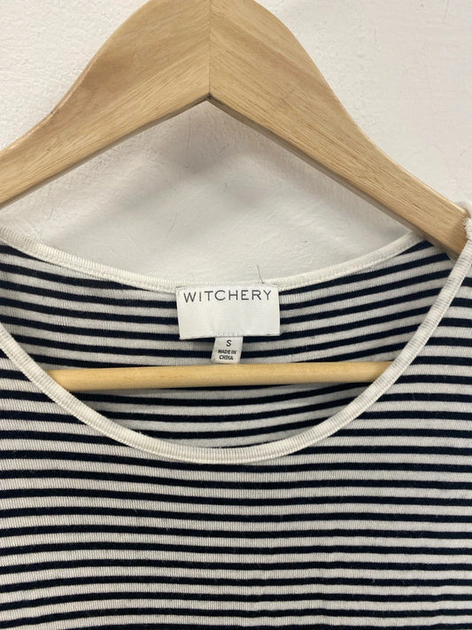 Gorgeous light Witchery striped tank S black white JM006