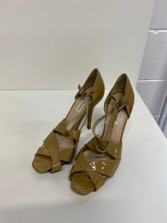 Fabulous LK Bennett taupe patent stilletos UK6 KM004