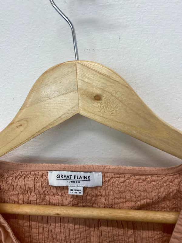 Fabulous loose fit peach cotton bobo top Uk12 classic ag006