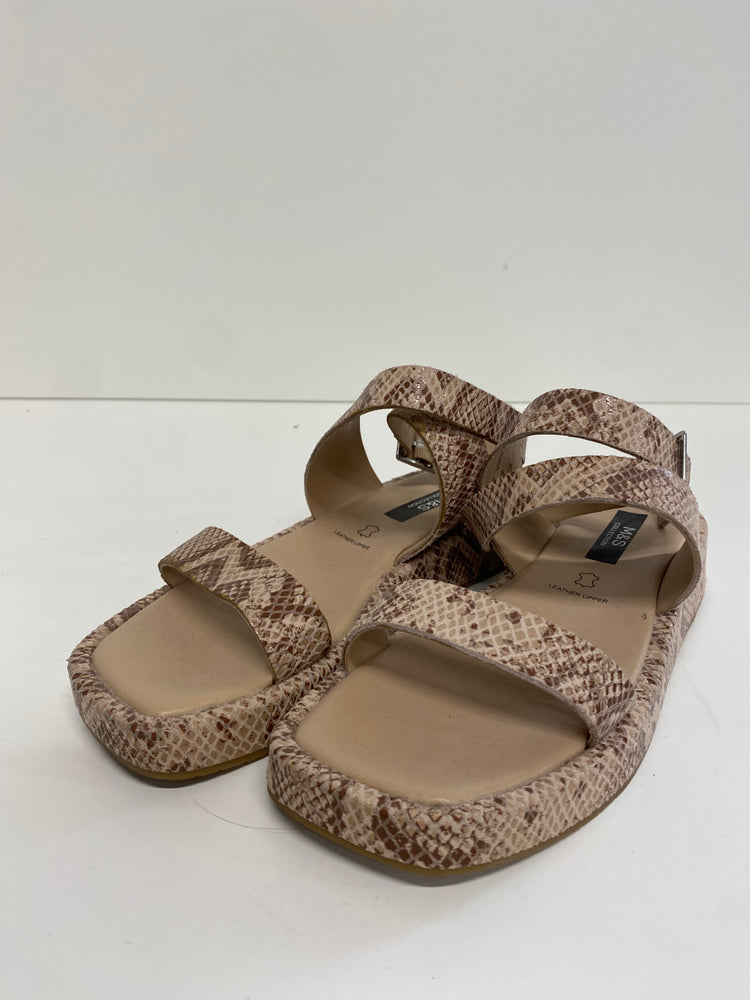 Fabulous M&S snakeskin leather flat form sandals UK3 SS002
