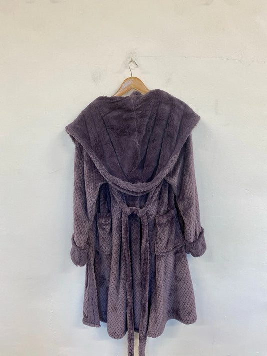 Peacocks Fabulous & Cozy Purple Dressing Gown Onesize LD003