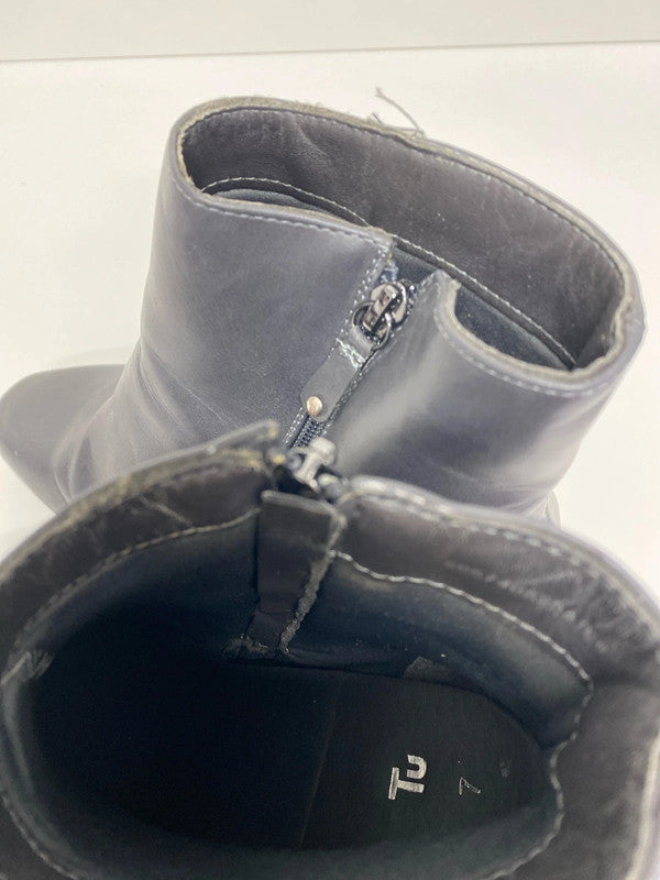 Fab TU charcoal grey  ankle boots with metallic heel Uk7 JW002