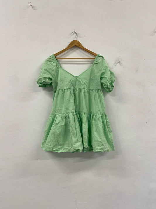 Stunning asos mint green baby doll dress uk 10 KS002