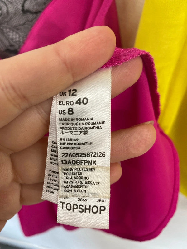 Topshop Fabulous Colourful Cami Tops Bundle UK 12 #1 NN001