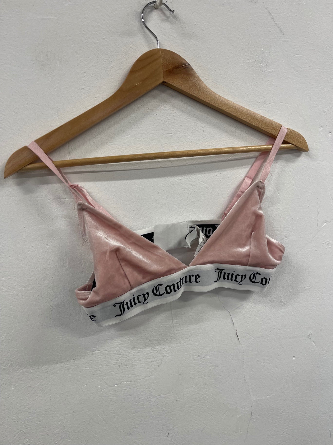 Fabulous Juicy Couture rose velour Bra UkM Pink Y2K SA514