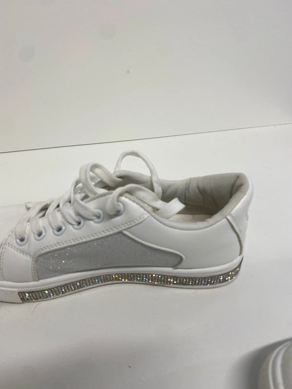 Fabulous Lemonade white sparkly trainers UK6 SG090