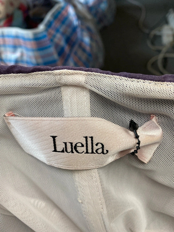 Fabulous Rare 1990’s Luella occasion event dress UK14 purple pink KN003