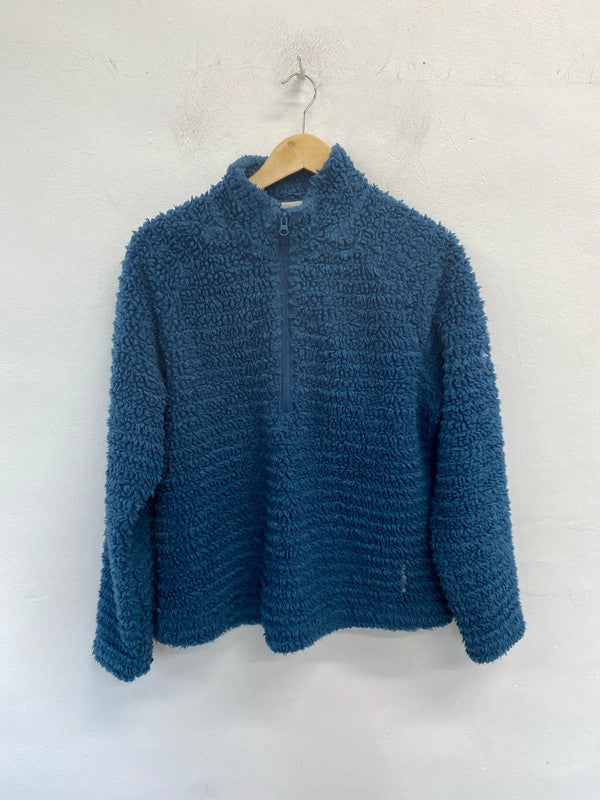 Fabulous craghoppers blue fleece jumper 1/4 zip UK 14 SG090