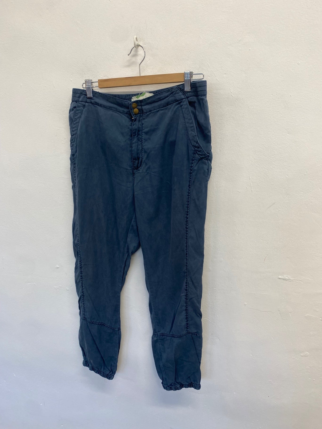 Fabulous Anthropologie Cargo jogger trousers Uk 10 Navy Blue EG002