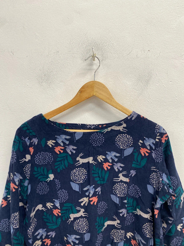 Fabulous Lilly & me navy rabbit print cord tunic UK 12 MM005