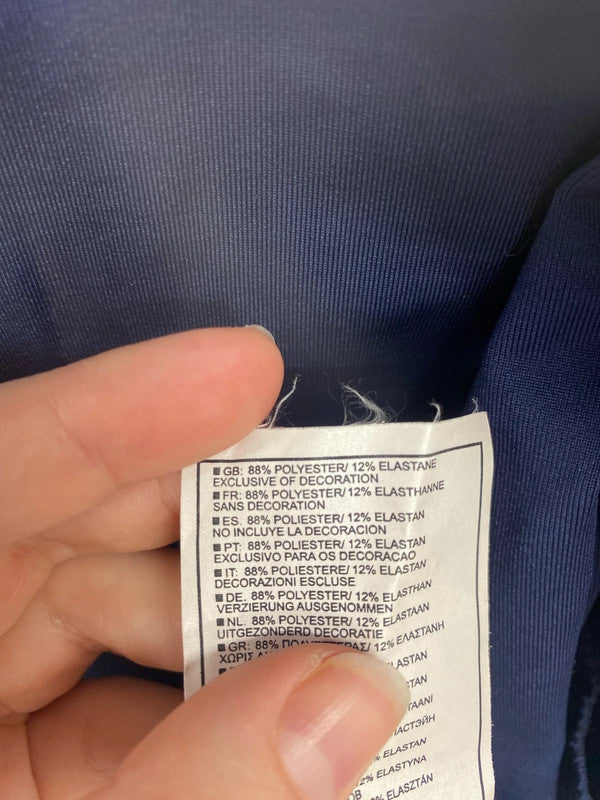 Nike Stylish Navy & Turquoise Zip Thru Top Size M LW005