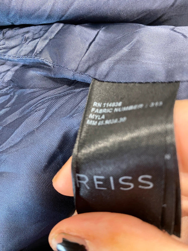 Fabulous Reiss Myla funnel neck wool blend overcoat UkL GJ001