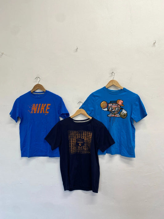 Fabulous trio of blue Nike t shirts boys age 12-13 #63 NC001
