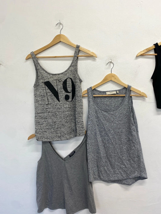 Lovely summer tops bundle h&m next grey black UK 6-8 #6 LK009