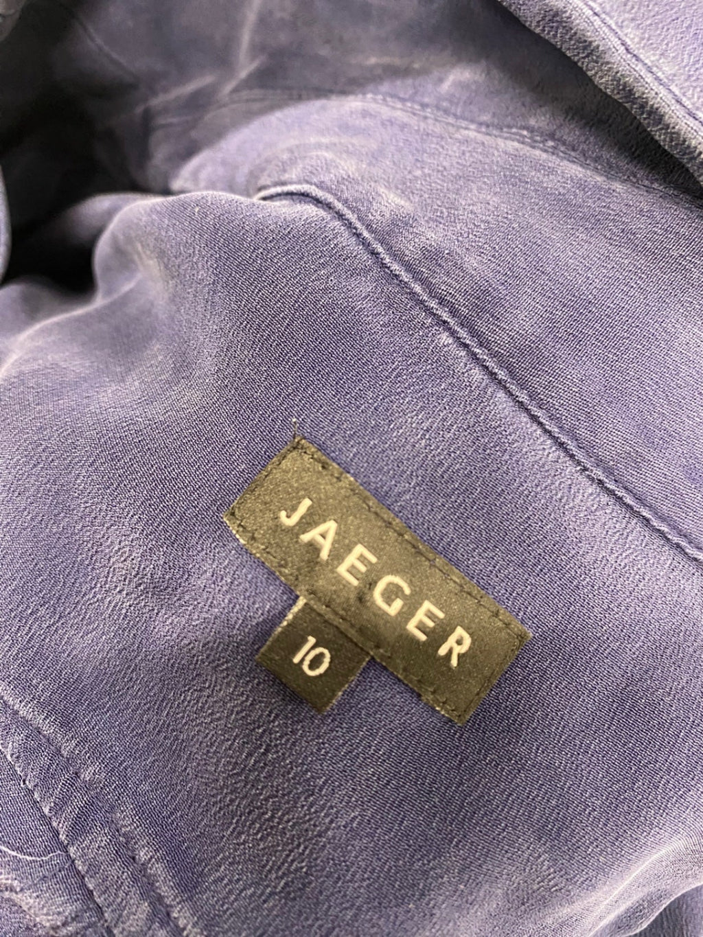 Fabulous Jaeger Shirt Dress Uk 10 Navy button belted SA514