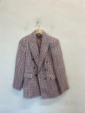 Lovely Primark purple white boucle blazer nwt UK 8 JM008