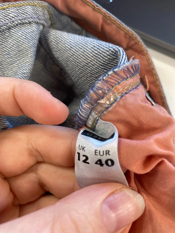 George Y2K Vibes Slouch Boy Fit Crop Jeans UK 12 SW001