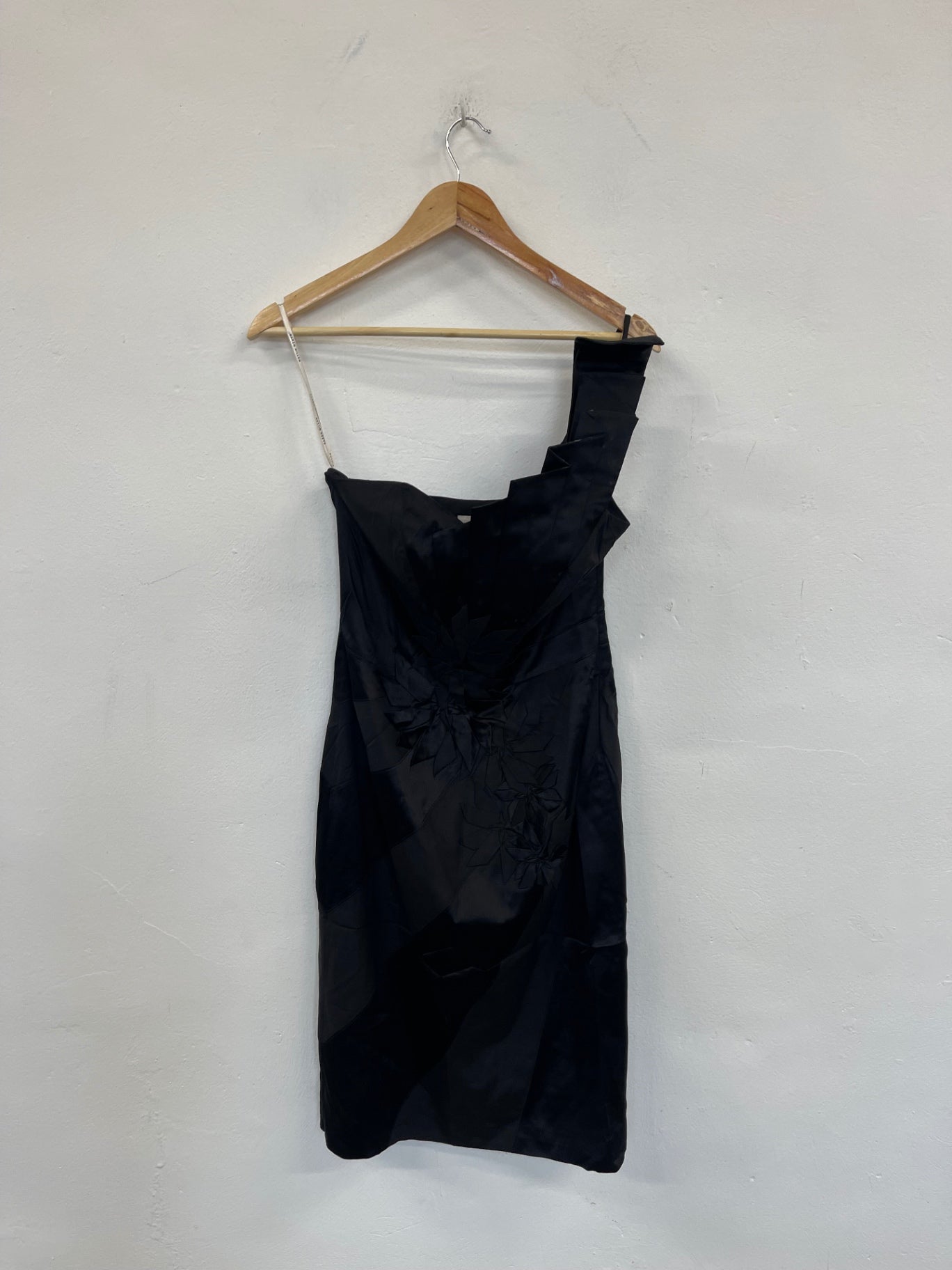 Stunning Karen Millen Y2K classic evening Dress Uk10 Black KS544