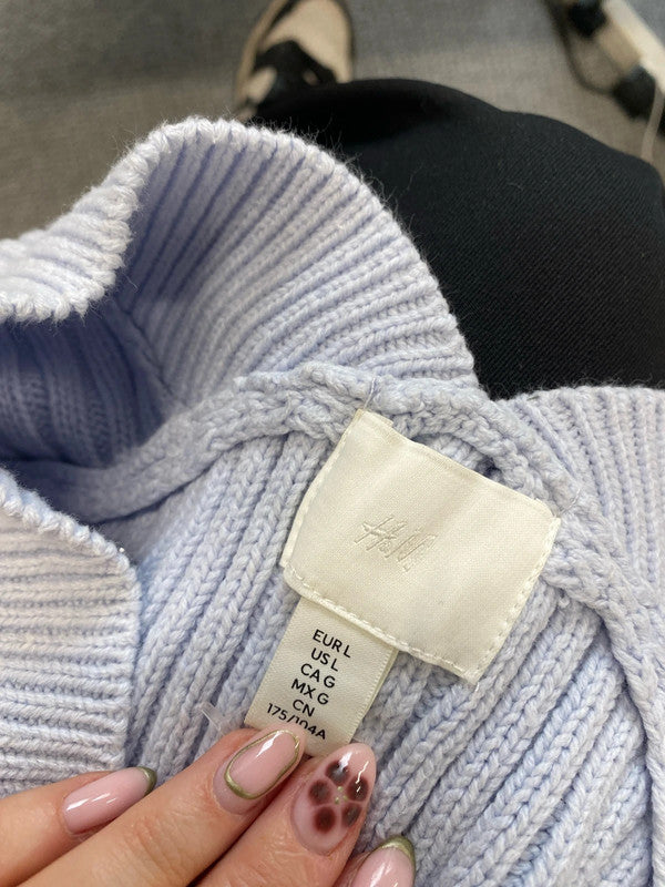 Lovely h&m lilac knit sleeveless jumper UK L NC001