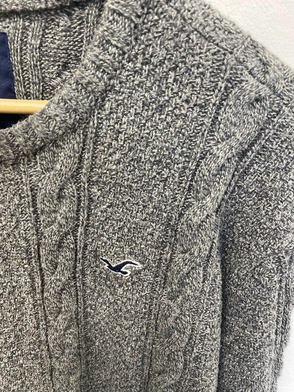 Classic Hollister mark cable knit jumper L KM004