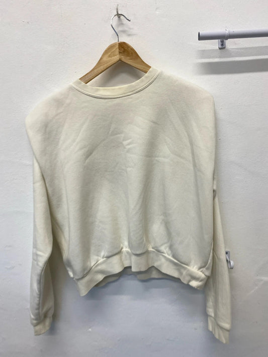 Fabulous H&M sweatshirt with shoulder pads UkM cream JB001