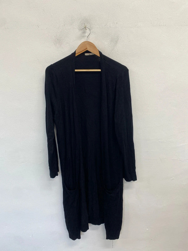 Lovely tu black longline cardigan UK 22 RG021