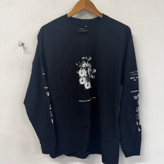 Cartocon X Le freak records long sleeve black tee L LL003