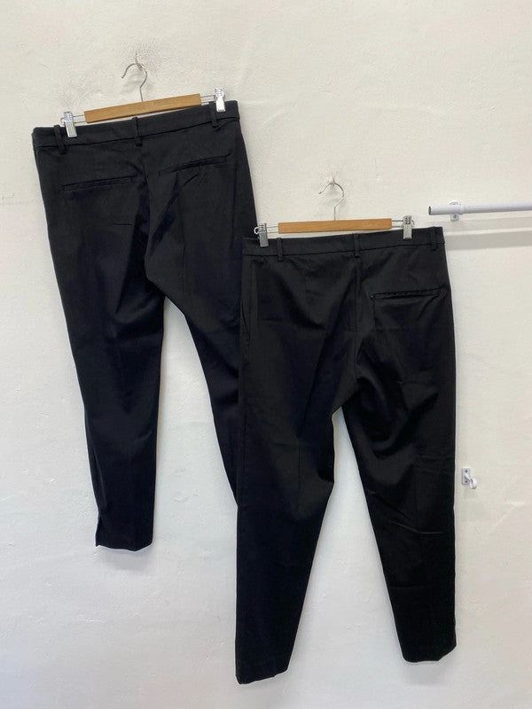 Fabulous Duo of H&M smart Black trousers formal work event Uk16 #32 KM003