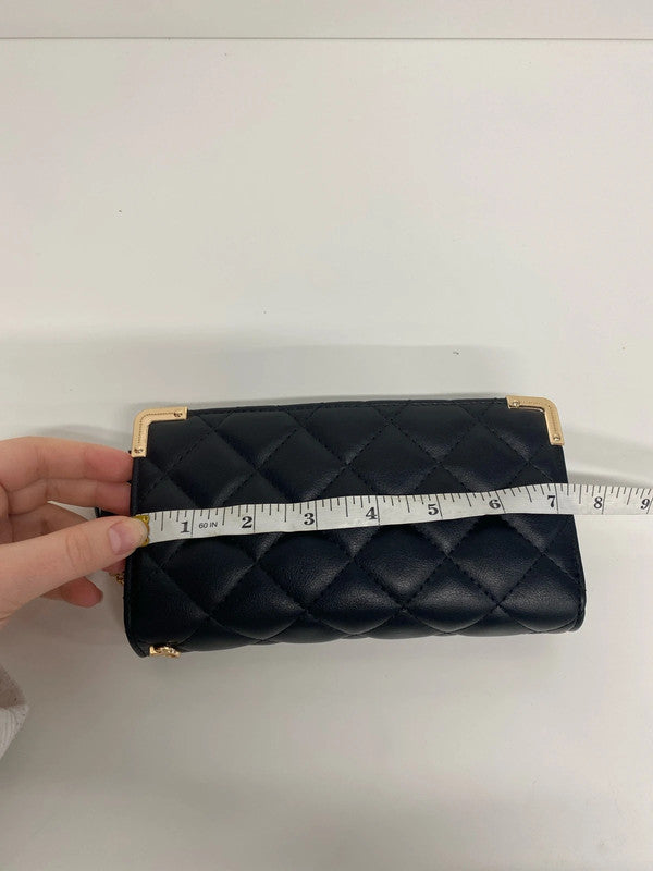 Angela Elegant Black Puff Quilt Faux Leather Purse KM005