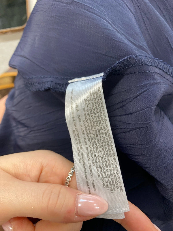 Lovely Primark navy maxi shirt dress UK 14 GJ001