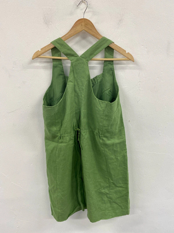 Next Stylish Green Pinafore Sheath Dress UK 14 MM005