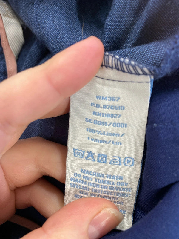 Boden Boho Navy Linen Trousers UK 10L MM005