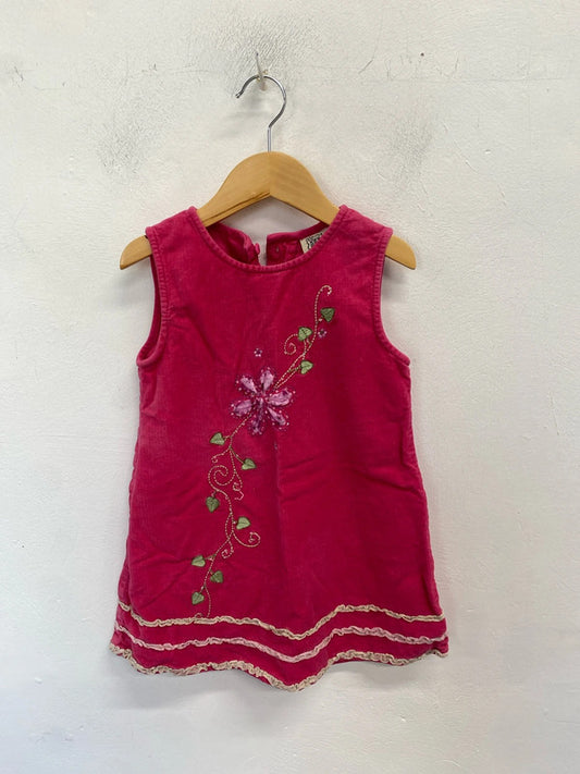 Stunning children’s girls beetlejuice pink dress floral uk 4 years EL001