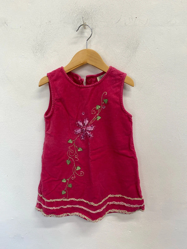 Stunning children’s girls beetlejuice pink dress floral uk 4 years EL001