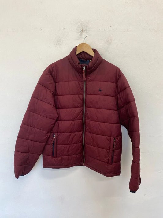 Fabulous lightweight maroon puffer jacket Jack Wills UkLarge men’s GW001