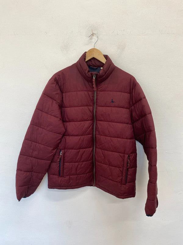 Fabulous lightweight maroon puffer jacket Jack Wills UkLarge men’s GW001